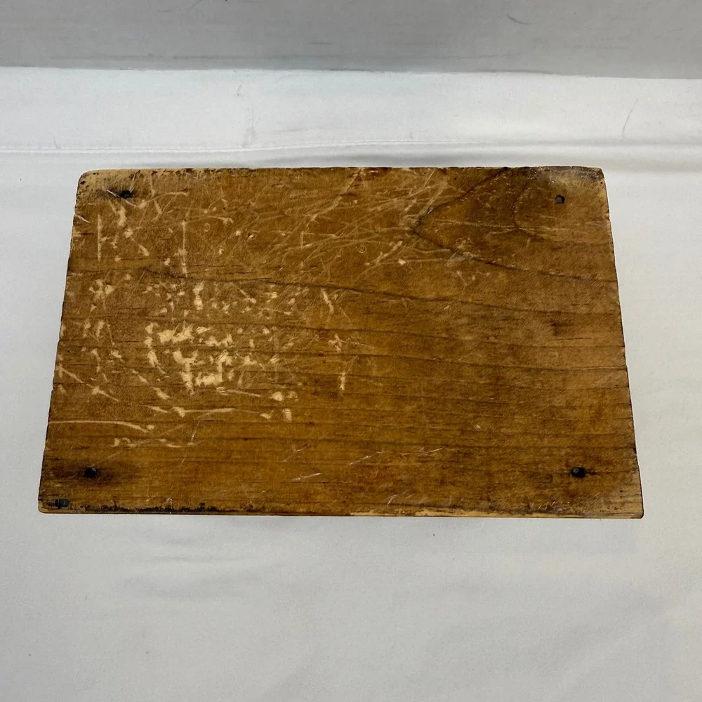 Vintage Handmade Wooden Recipe Box Rustic Cottagecore Farmhouse